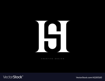 hs negative space branding logo concept hs negative space branding logo concept