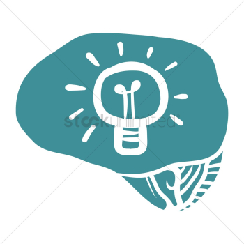 Human brain with bulb Human brain with bulb