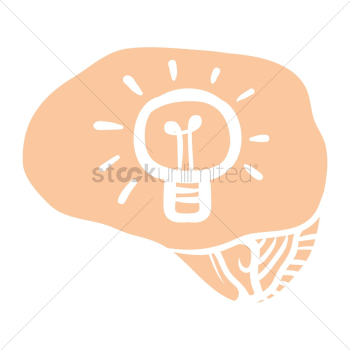 Human brain with bulb Human brain with bulb