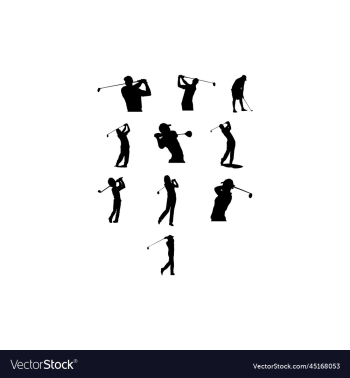 human golf silhouette design