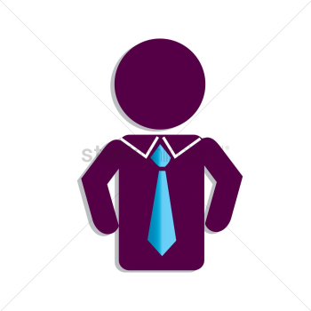 Human icon wearing formal wear Human icon wearing formal wear