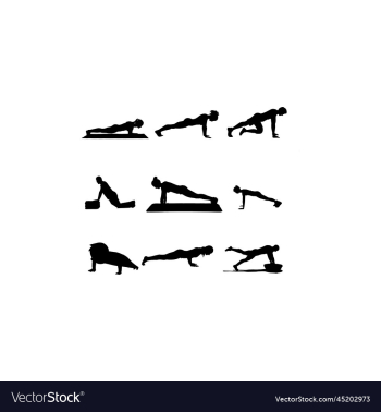 human push up workout set silhouette design human push up workout set silhouette design
