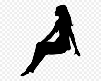 Human Silhouette Sitting On Bench - Person Sitting Down Silhouette