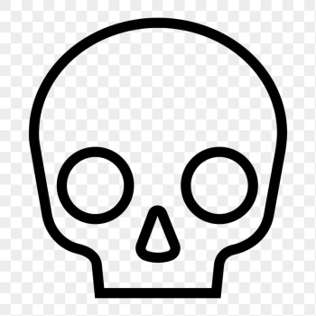 Human skull line png icon | Free Icons - rawpixel Human skull line png icon | Free Icons - rawpixel
