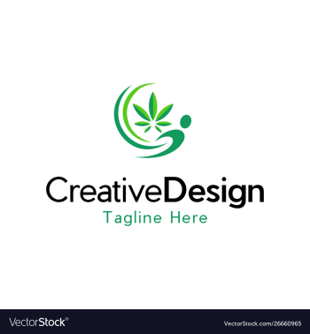 Human weed rasta creative logo vector image