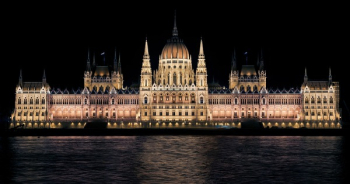 Hungarian Parliament Building View during Night Hungarian Parliament Building View during Night