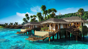 Huts Near Body Of Water Huts Near Body Of Water