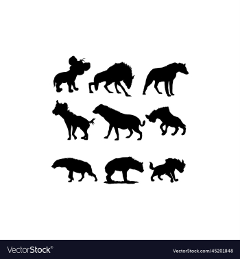 hyena wild animal collection set design
