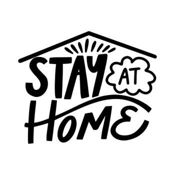 I stay at home lettering Free Vector I stay at home lettering Free Vector