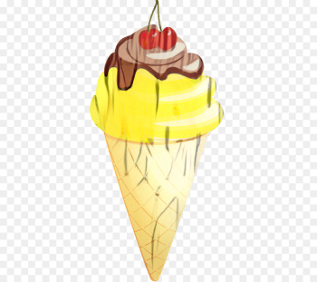 Ice Cream, Ice Cream Cones, Yellow, Frozen Dessert PNG