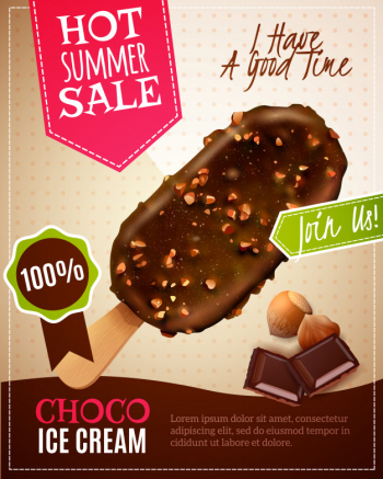 Ice cream summer sale illustration Ice cream summer sale illustration