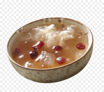 Ice cream Tong sui Hong dou tang Soup - Cranberry syrup peach gum 