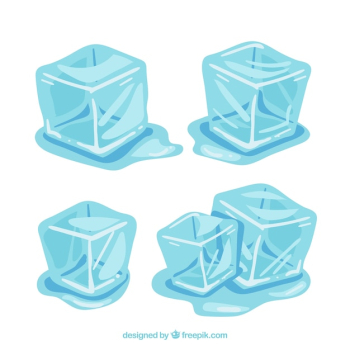 Ice cubes melting collection Ice cubes melting collection