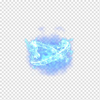 Ice glow , Light Blue Flame, Ice Dragon luminous efficiency transparent background PNG clipart