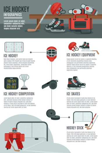 Ice hockey infographic layout banner Ice hockey infographic layout banner