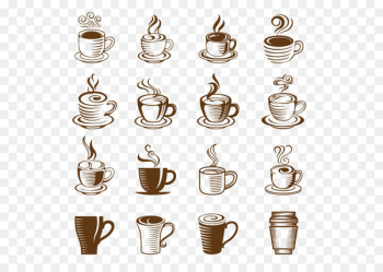 Iced coffee Cappuccino Tea Coffee cup - Vector coffee cup Iced coffee Cappuccino Tea Coffee cup - Vector coffee cup
