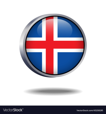 iceland flag button iceland flag button