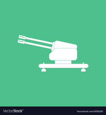 Icon anti aircraft gun vector image Icon anti aircraft gun vector image