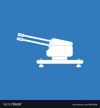 Icon anti aircraft gun vector image Icon anti aircraft gun vector image