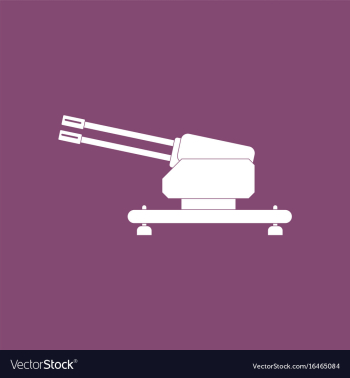 Icon anti aircraft gun vector image Icon anti aircraft gun vector image