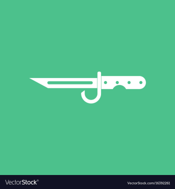 Icon army bayonet knife vector image Icon army bayonet knife vector image
