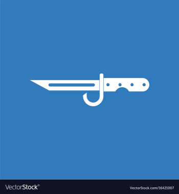 Icon army bayonet knife vector image Icon army bayonet knife vector image