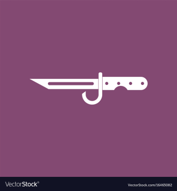 Icon army bayonet knife vector image Icon army bayonet knife vector image