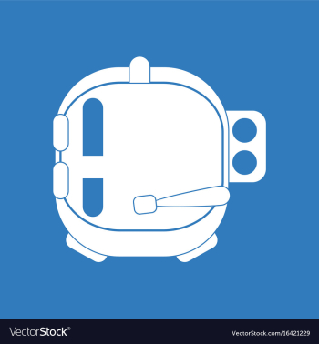Icon astronaut helmet vector image Icon astronaut helmet vector image