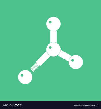 Icon atom disconnection vector image Icon atom disconnection vector image