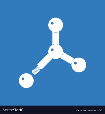 Icon atom disconnection vector image Icon atom disconnection vector image