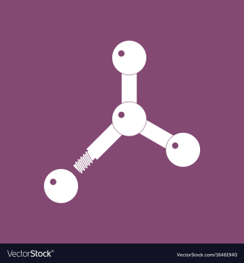 Icon atom disconnection vector image Icon atom disconnection vector image