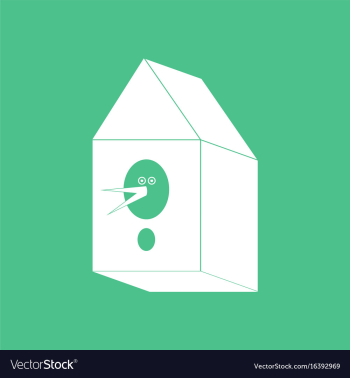 Icon bird house vector image Icon bird house vector image