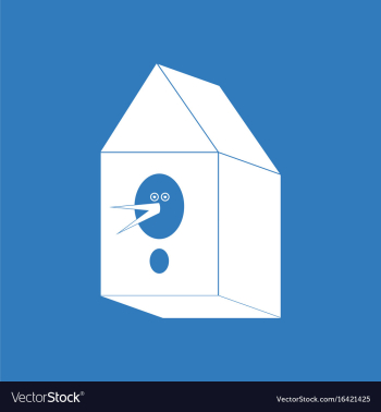 Icon bird house vector image Icon bird house vector image