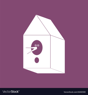 Icon bird house vector image Icon bird house vector image