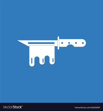 Icon bloody army knife vector image Icon bloody army knife vector image