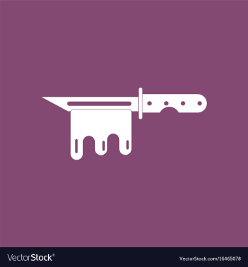 Icon bloody army knife vector image Icon bloody army knife vector image