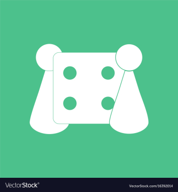 Icon board game and dice vector image Icon board game and dice vector image