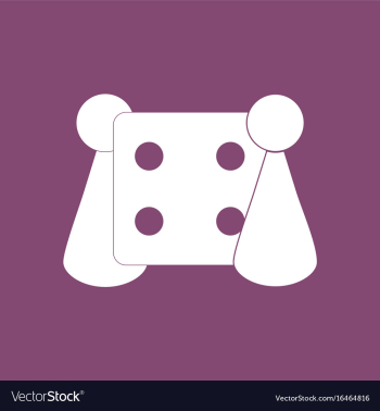 Icon board game and dice vector image Icon board game and dice vector image