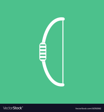 Icon bow weapon vector image Icon bow weapon vector image