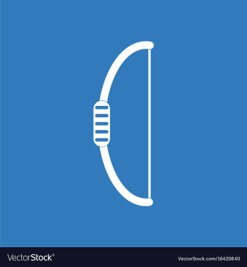 Icon bow weapon vector image Icon bow weapon vector image