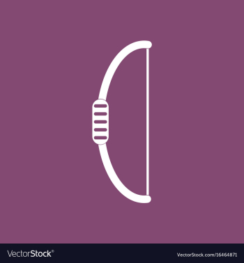 Icon bow weapon vector image Icon bow weapon vector image