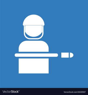 Icon bullet wounded soldier vector image Icon bullet wounded soldier vector image