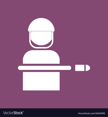 Icon bullet wounded soldier vector image Icon bullet wounded soldier vector image