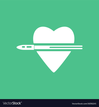 Icon bullet wounded the heart vector image Icon bullet wounded the heart vector image