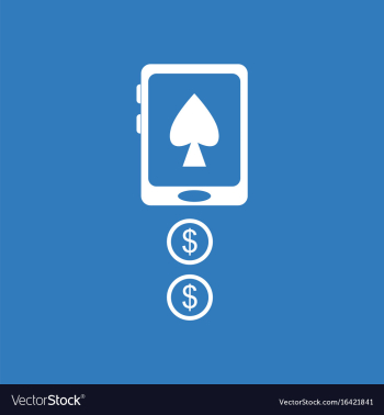 Icon casino online vector image Icon casino online vector image