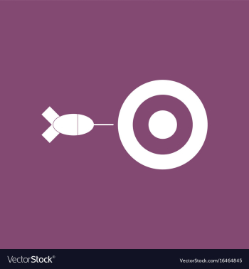 Icon children darts silhouette vector image Icon children darts silhouette vector image