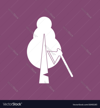 Icon chopping wood vector image Icon chopping wood vector image