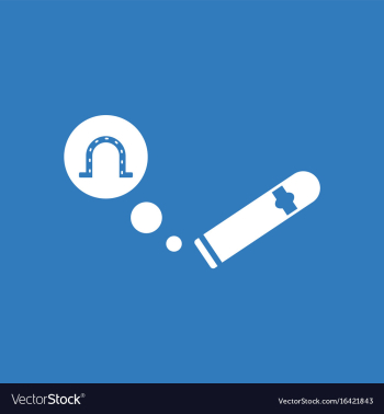 Icon cigar and horseshoe vector image Icon cigar and horseshoe vector image