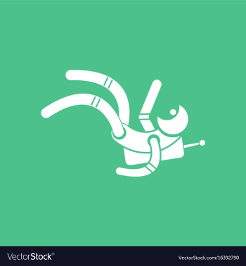 Icon falling astronaut vector image Icon falling astronaut vector image