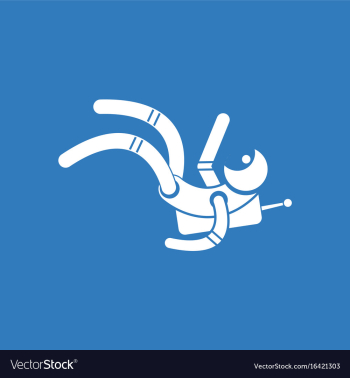 Icon falling astronaut vector image Icon falling astronaut vector image